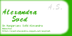 alexandra sved business card